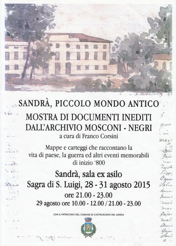 Sandrà Piccolo mondo antico mostra documenti inediti dall'archivio Mosconi Negri